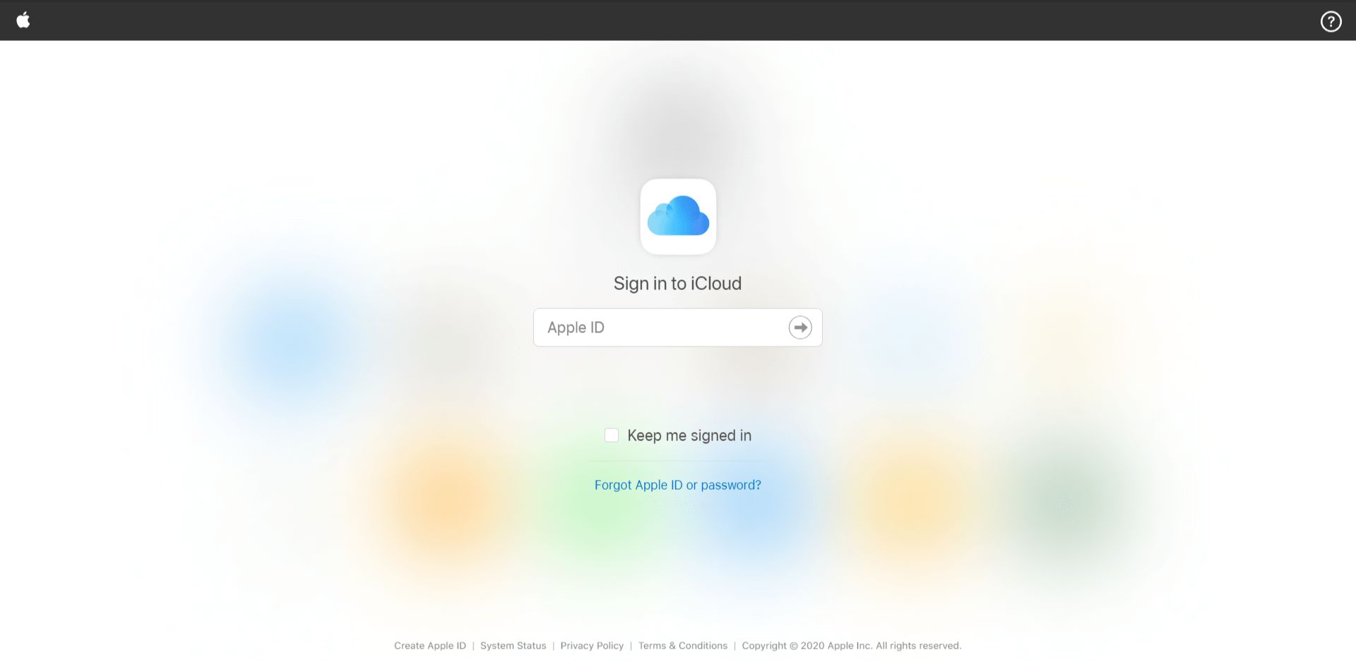 Backing up iPhone contacts to iCloud. iCloud sign in.