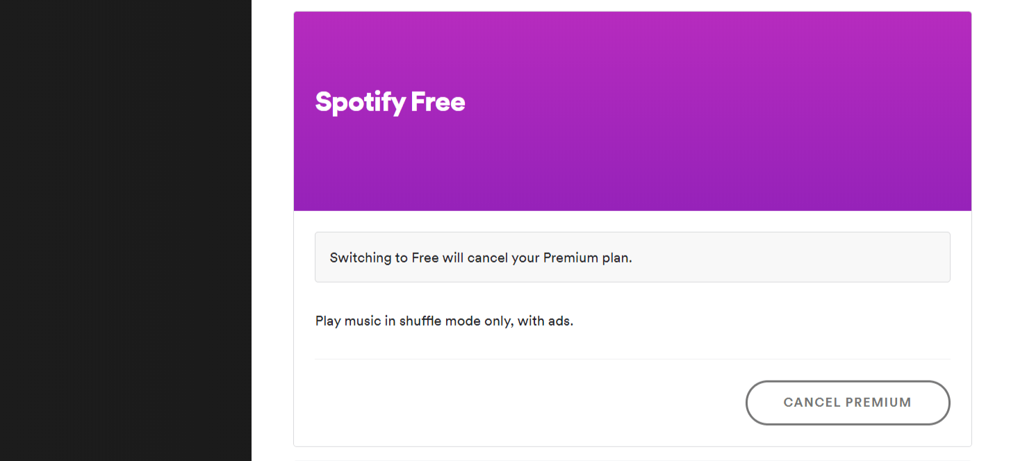 How to cancel Spotify premium subscription?