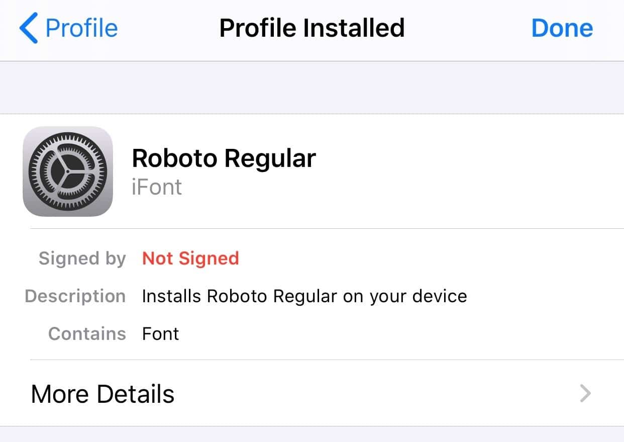 Downloading and Installing adding Custom Fonts on IOS 13 from Safari