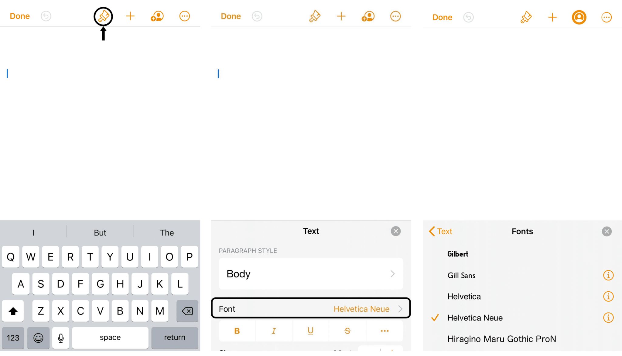 Using Custom Fonts in Pages app on IOS 13