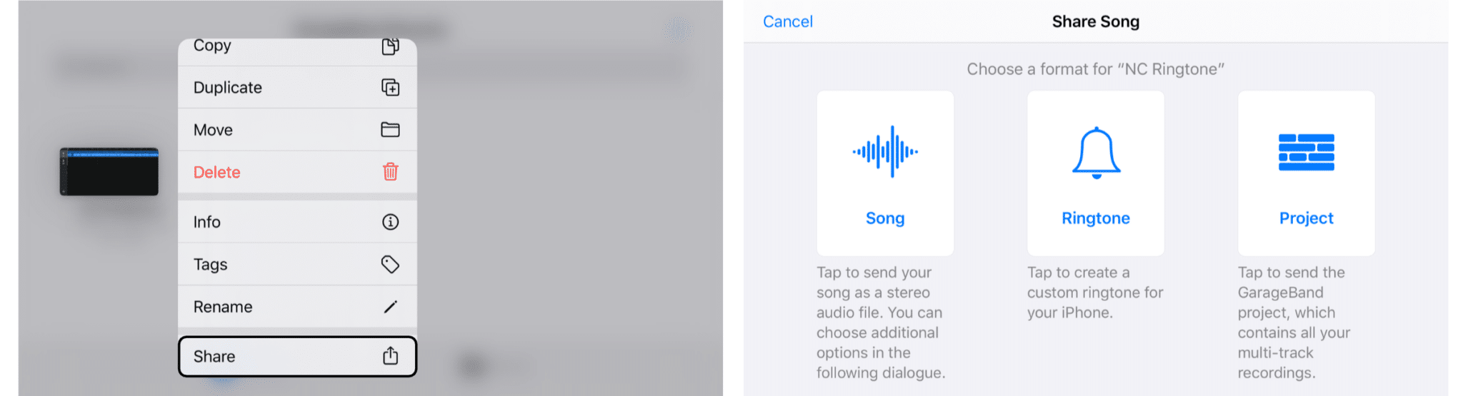 Set custom ringtone for iPhone using Garageband