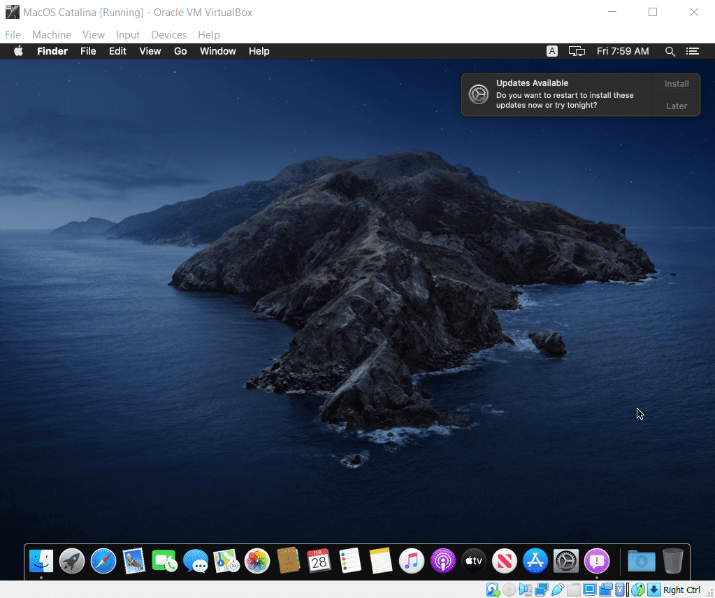 Installing macOS Catalina on VIrtualBox on Windows
