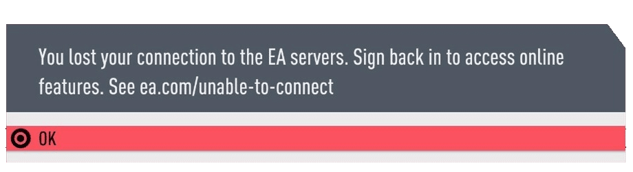 fix unable to connect to EA servers error message