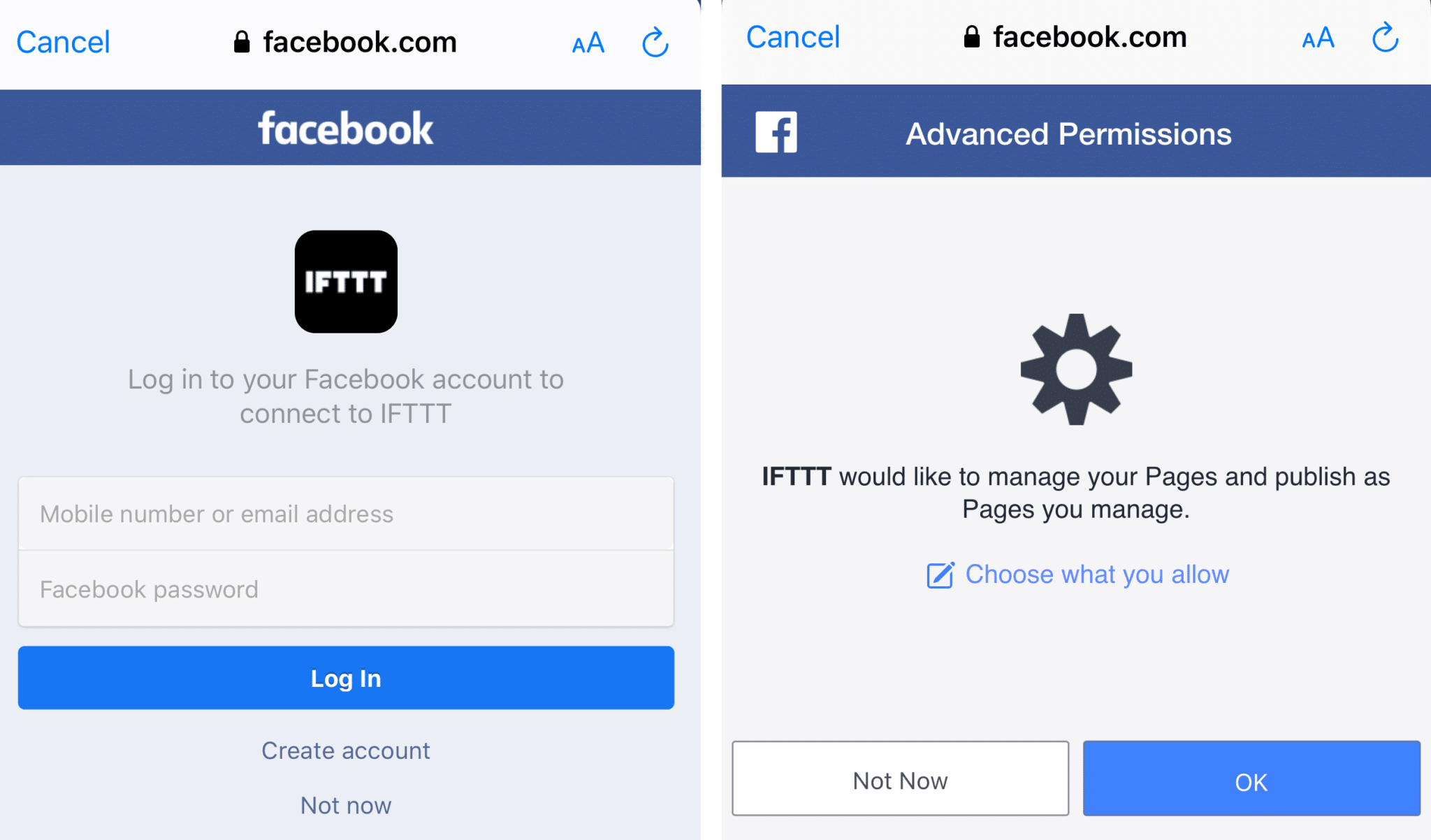 share instagram post to facebook with IFTTT to fix instagram not posting to facebook