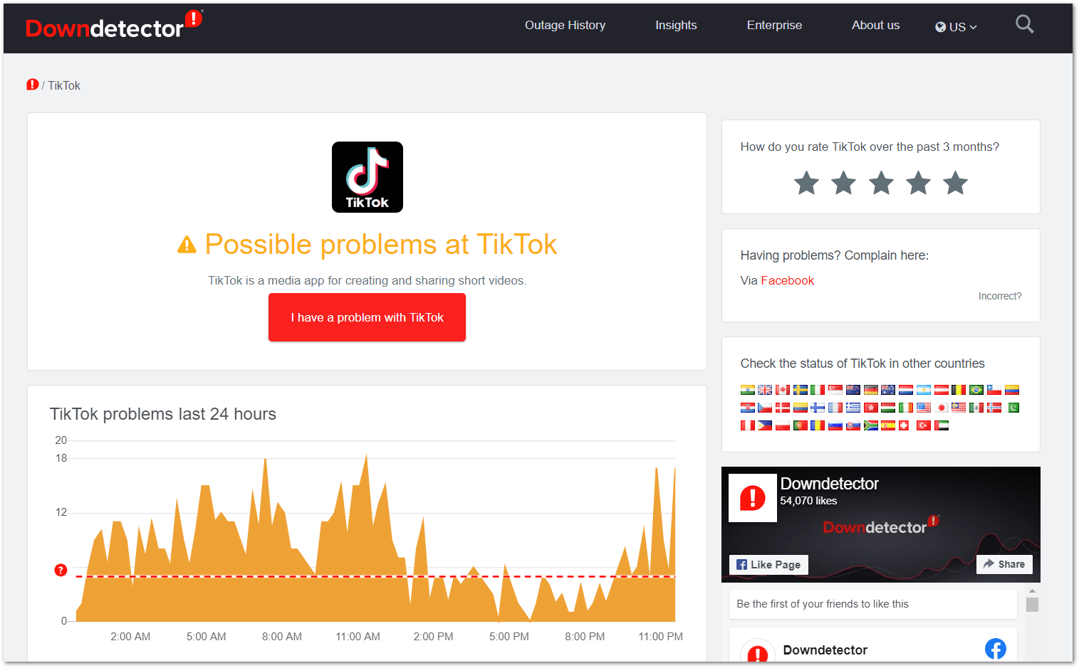 check TikTok server status to fix TikTok video not posting
