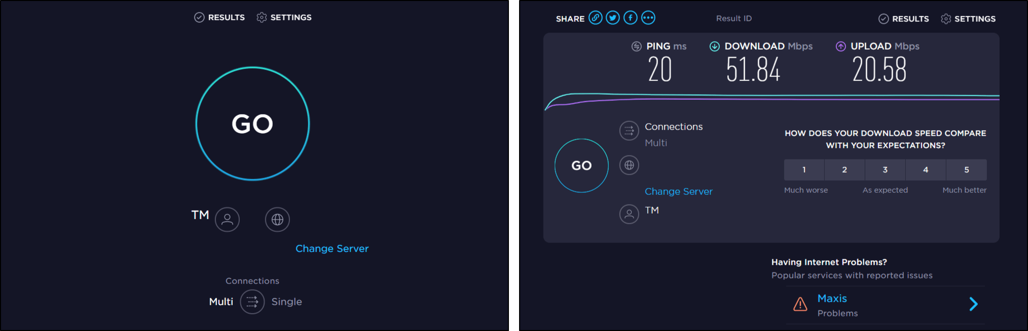Check your Internet connection speed and stability or ping