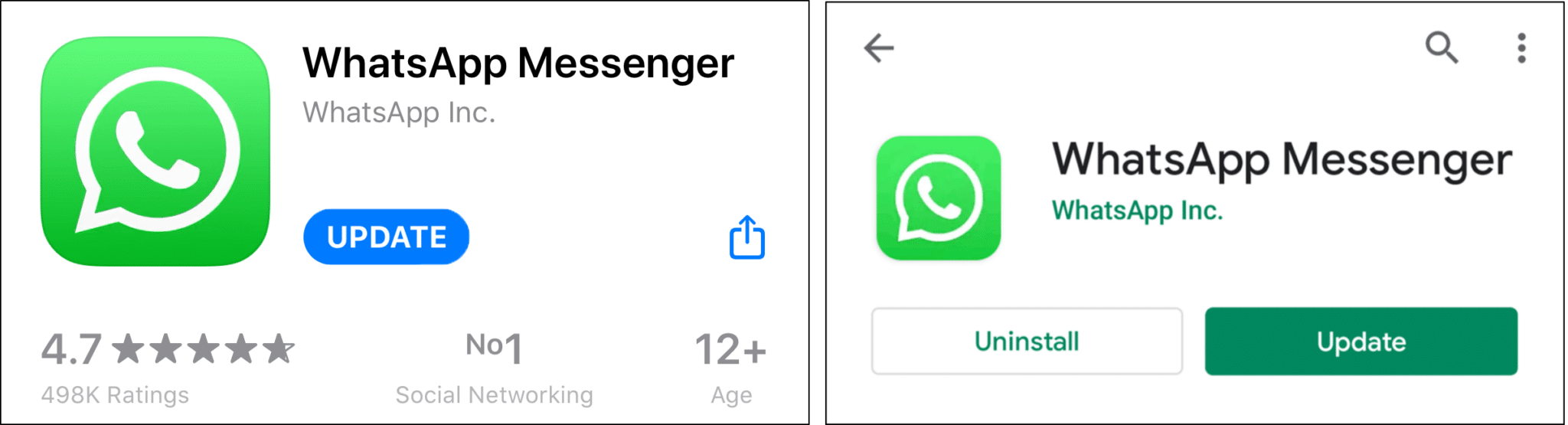 Update Whatsapp to fix status not uploading and "Couldn't send" error