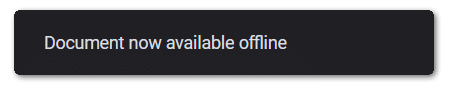 Make the file available offline to fix google docs or sheets not saving