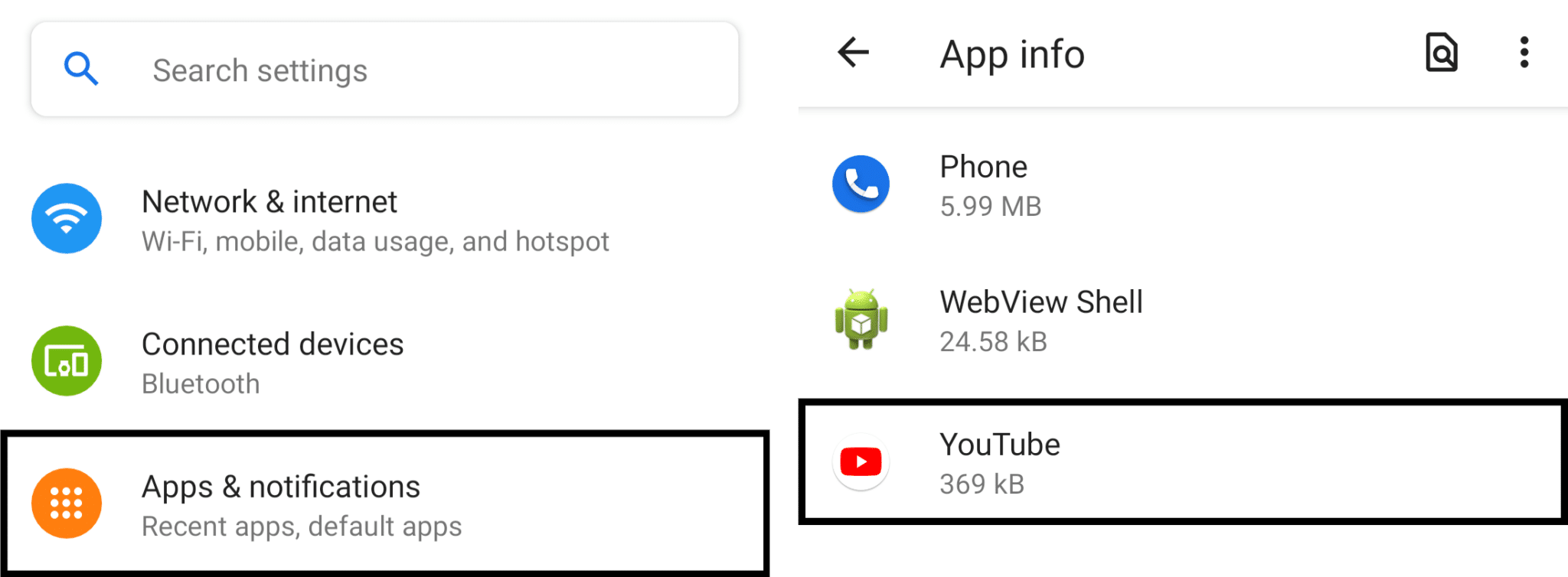 clear youtube app data on Android to fix YouTube comments not showing