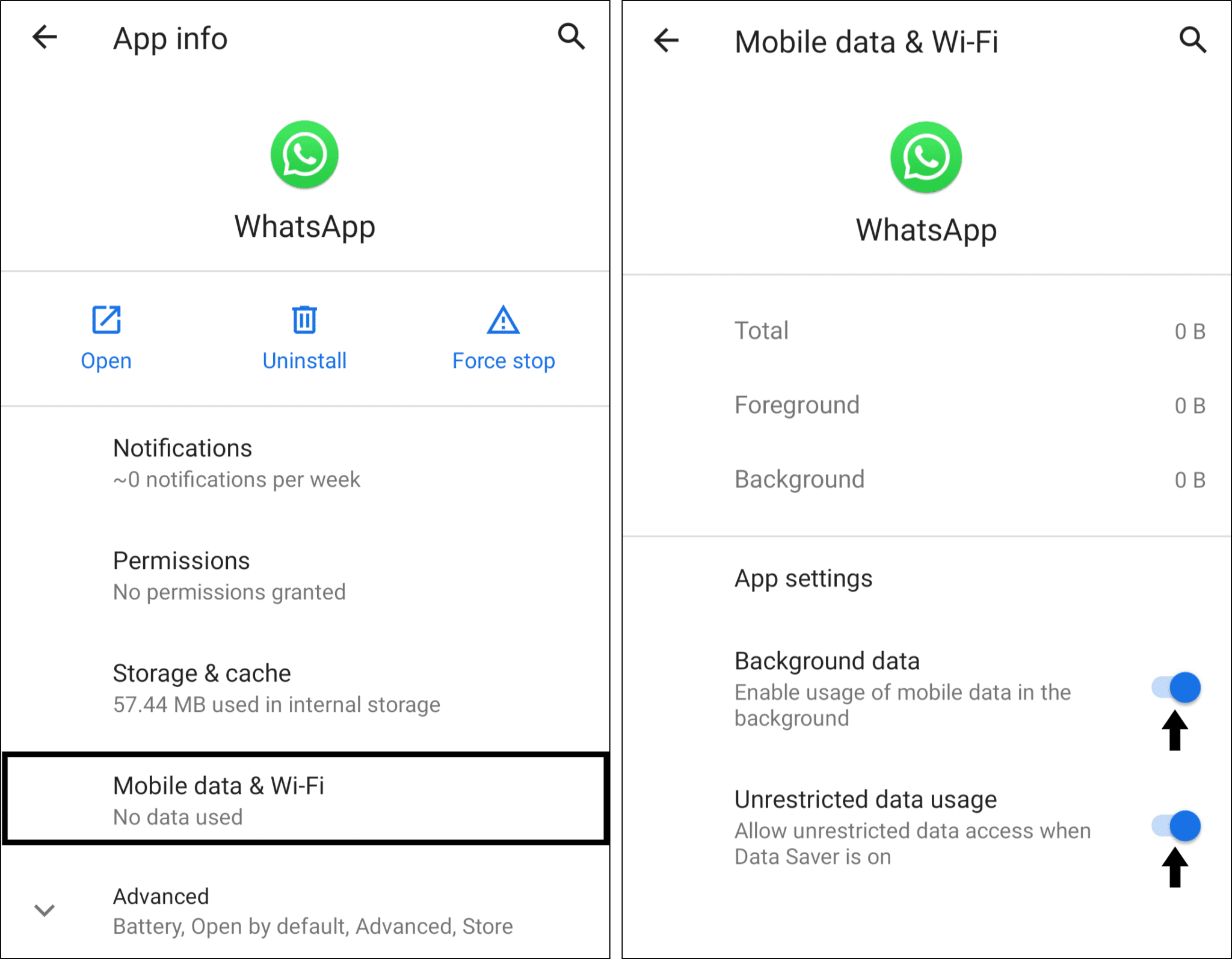 Enable background app refresh to fix Whatsapp calls not ringing on Android