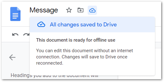Check if changes made is saved before closing google docs or sheets