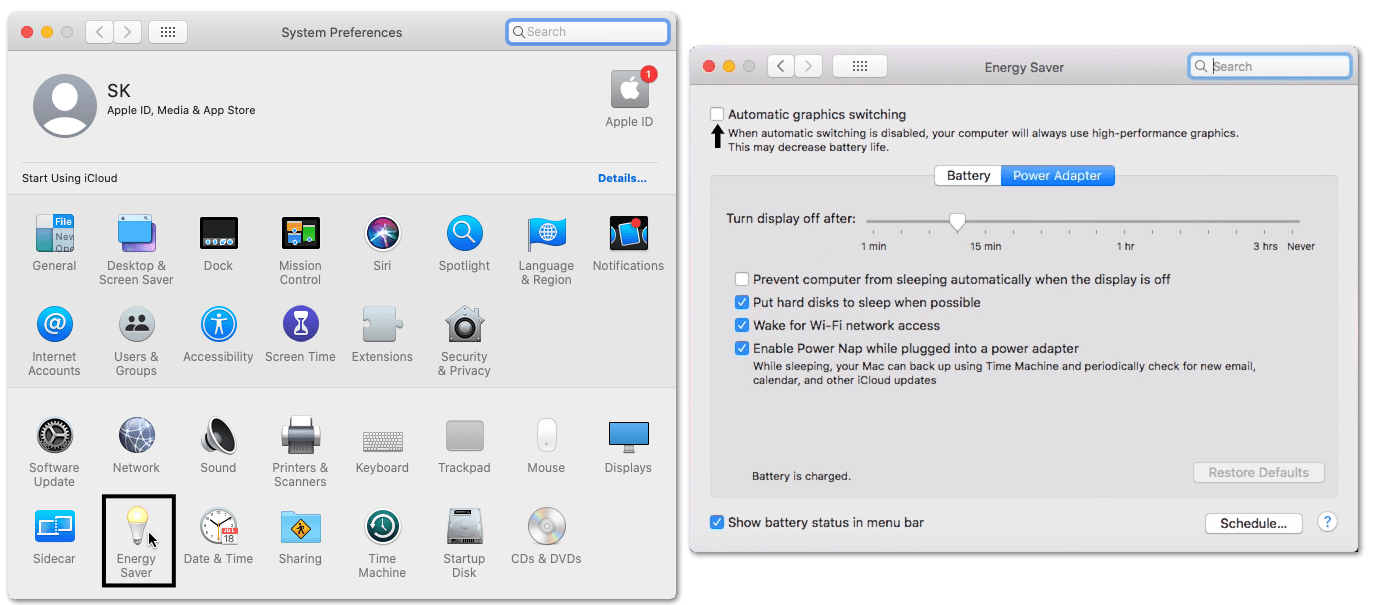 disable automatic graphics switching on macOS to fix zoom share screen not working