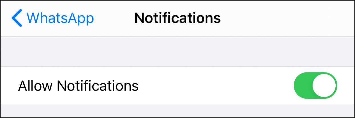 Enable whatsapp notification settings to fix Whatsapp calls not ringing when iPhone is locked