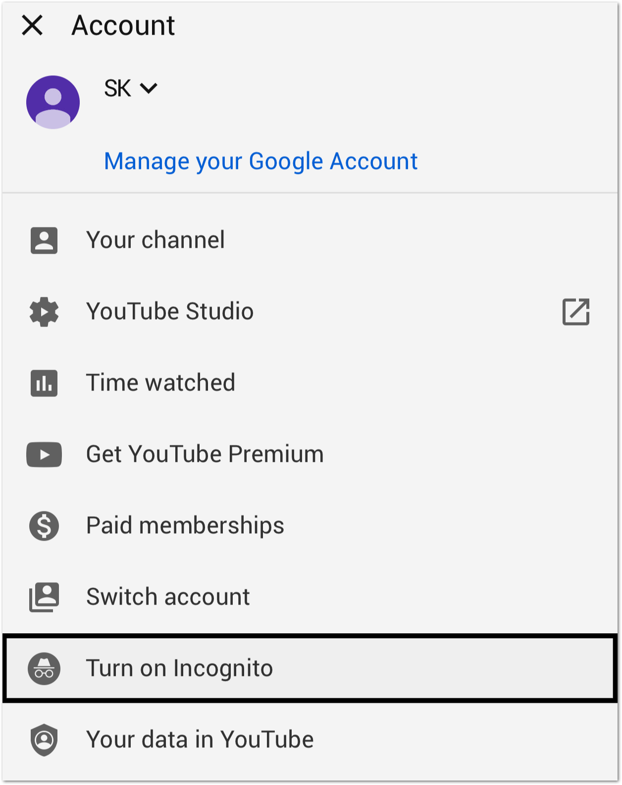 open YouTube in incognito mode to fix youtube comments not showing