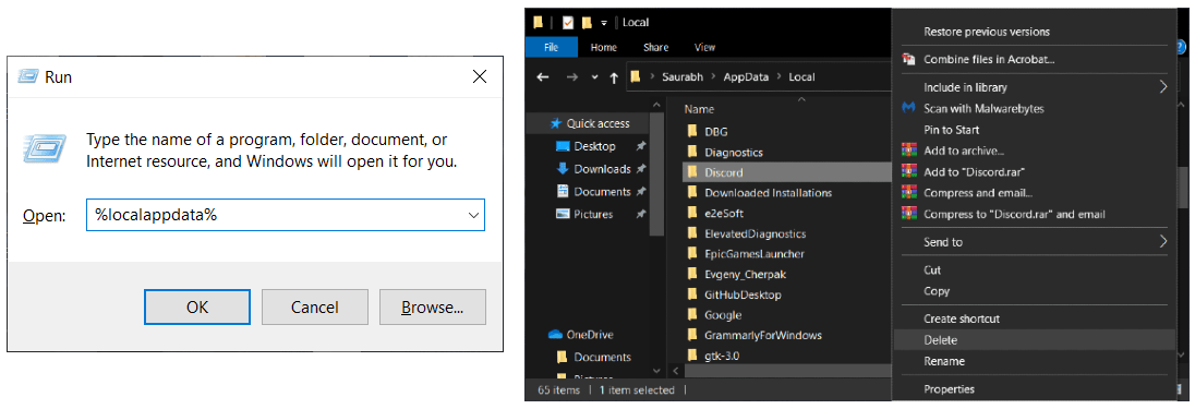 clear discord app data to reinstall discord on windows to fix better discord not working