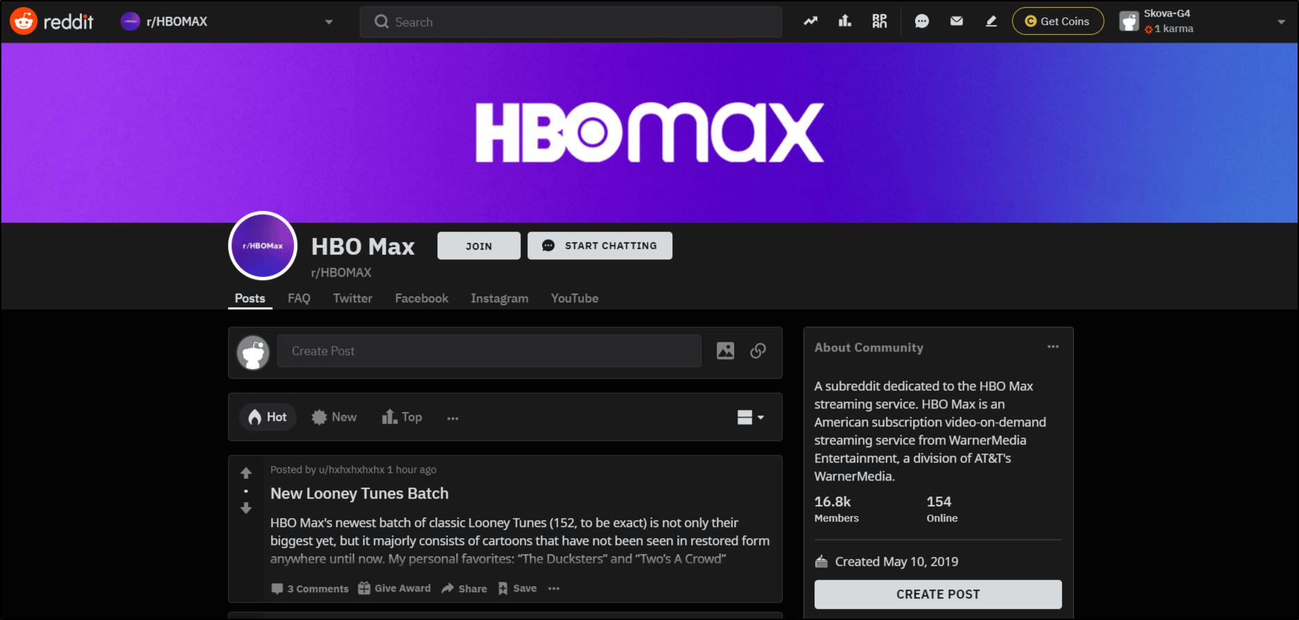 report error in HBO Max subreddit to fix service error