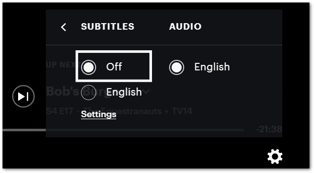 manually toggle subtitles off and on to fix hulu subtitles not working