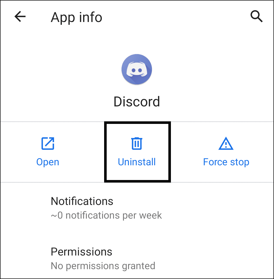 completely uninstalling discord on Android
