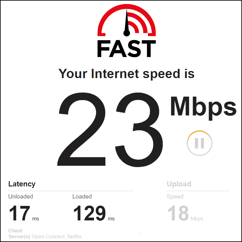 check your internet connection speed