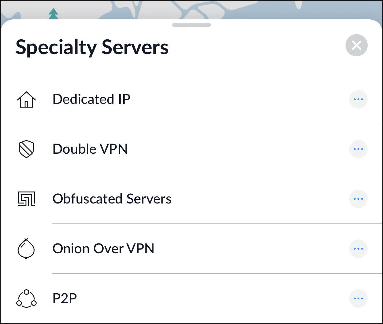 fix nordvpn specialty servers missing