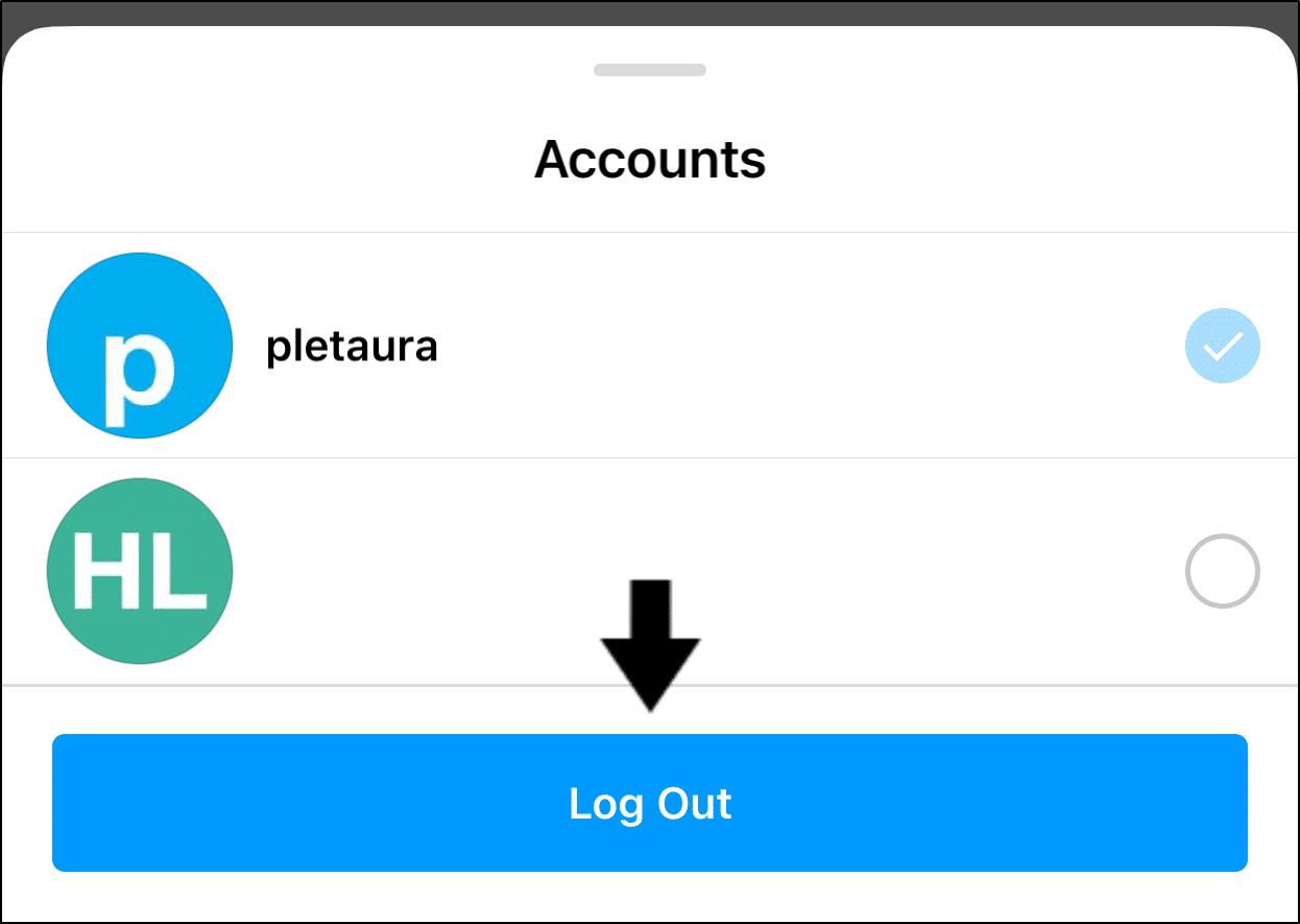 log out and log in to Instagram app to fix comments not showing, blocked or couldn't post