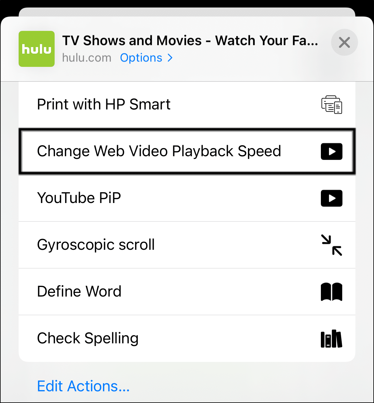 speed up videos on streaming services like Hulu on iPhone iPad using shortcuts