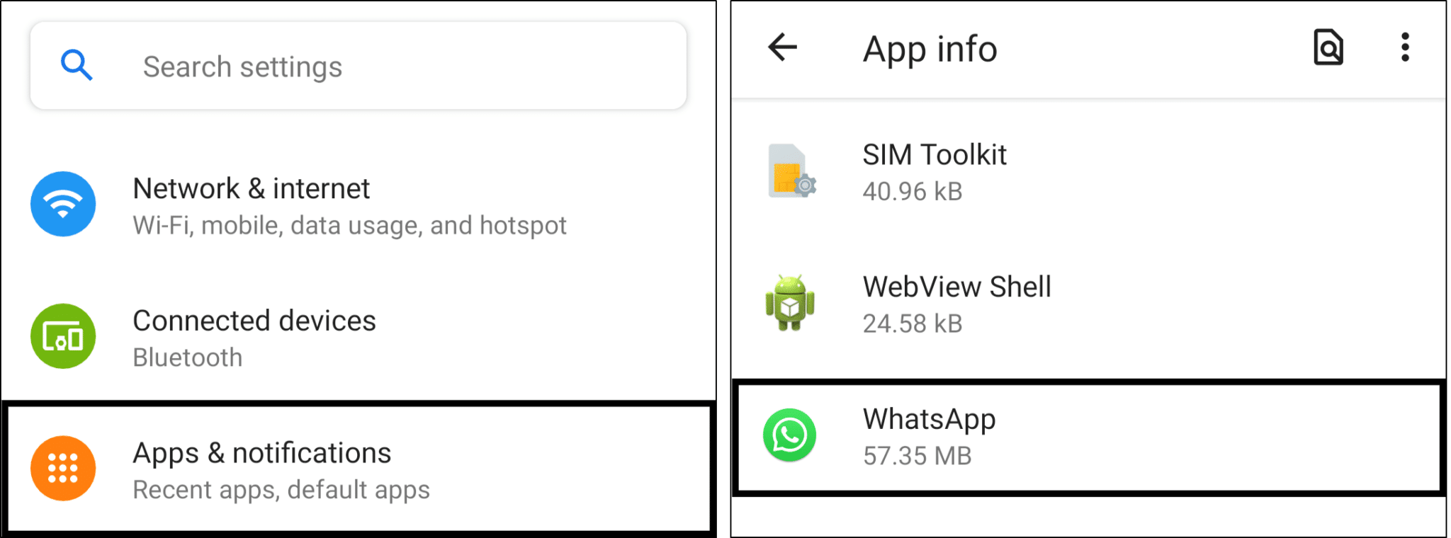 clear whatsapp cache and app data on Android to fix whatsapp status "couldn't send" error
