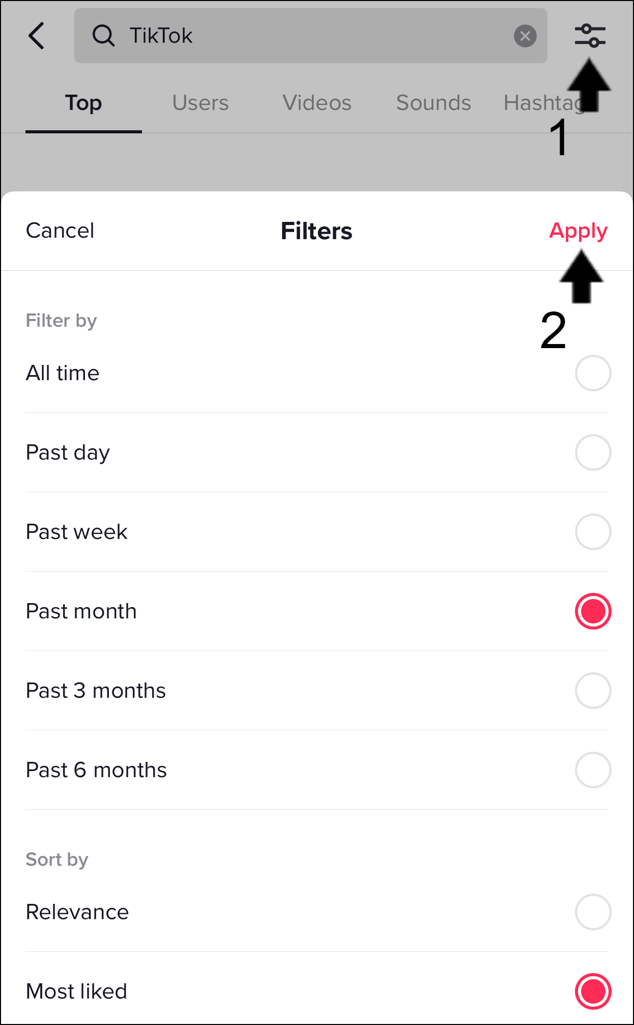 use different search filters to fix tiktok search bar not working