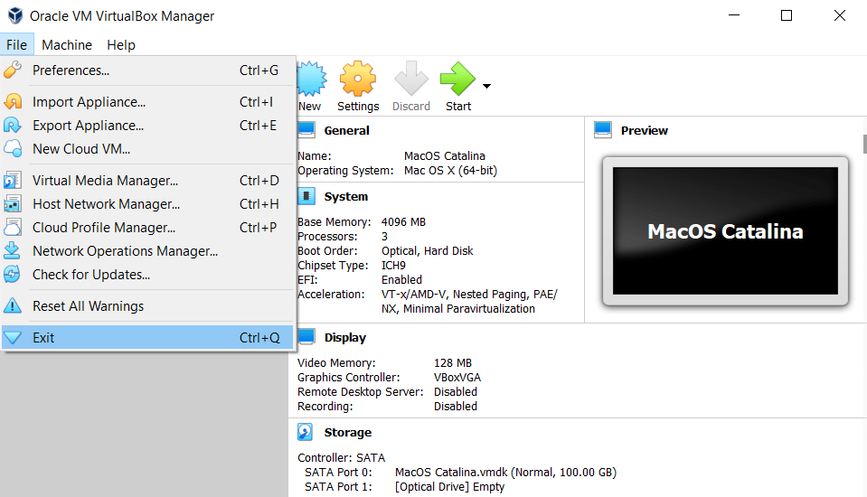 Close VirtualBox completely to install macos catalina virtualbox windows
