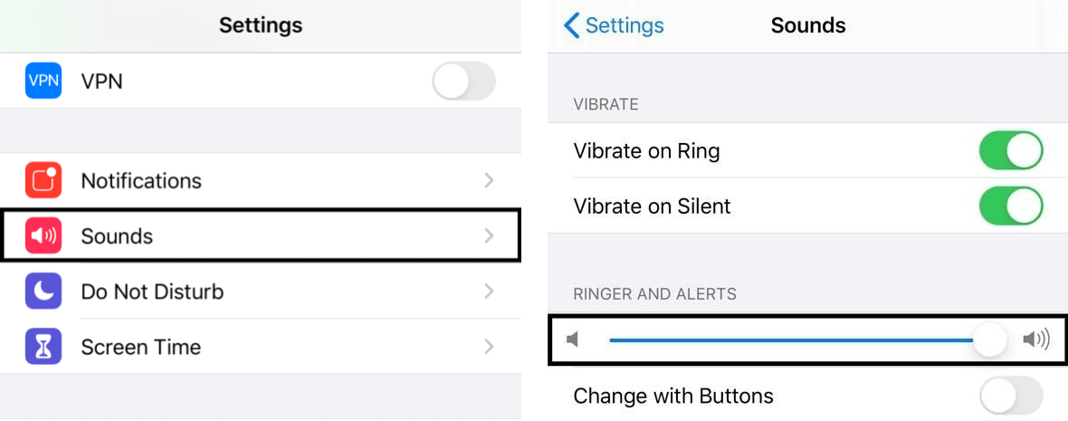 increase alarm volume iphone to fix iphone alarm not going off