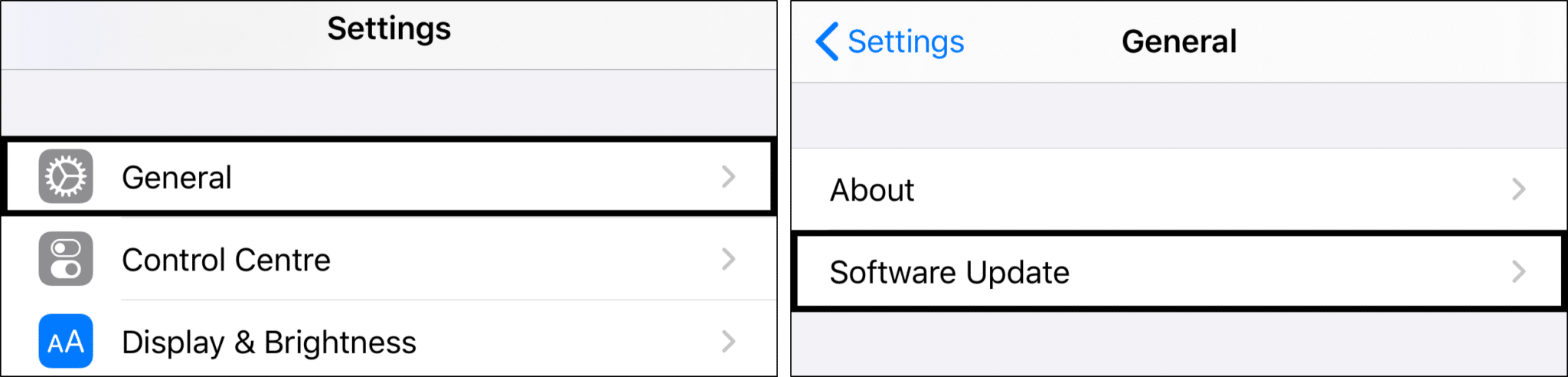 Update OS or software version on iPhone and iPad to fix zoom virtual background or green screen not working