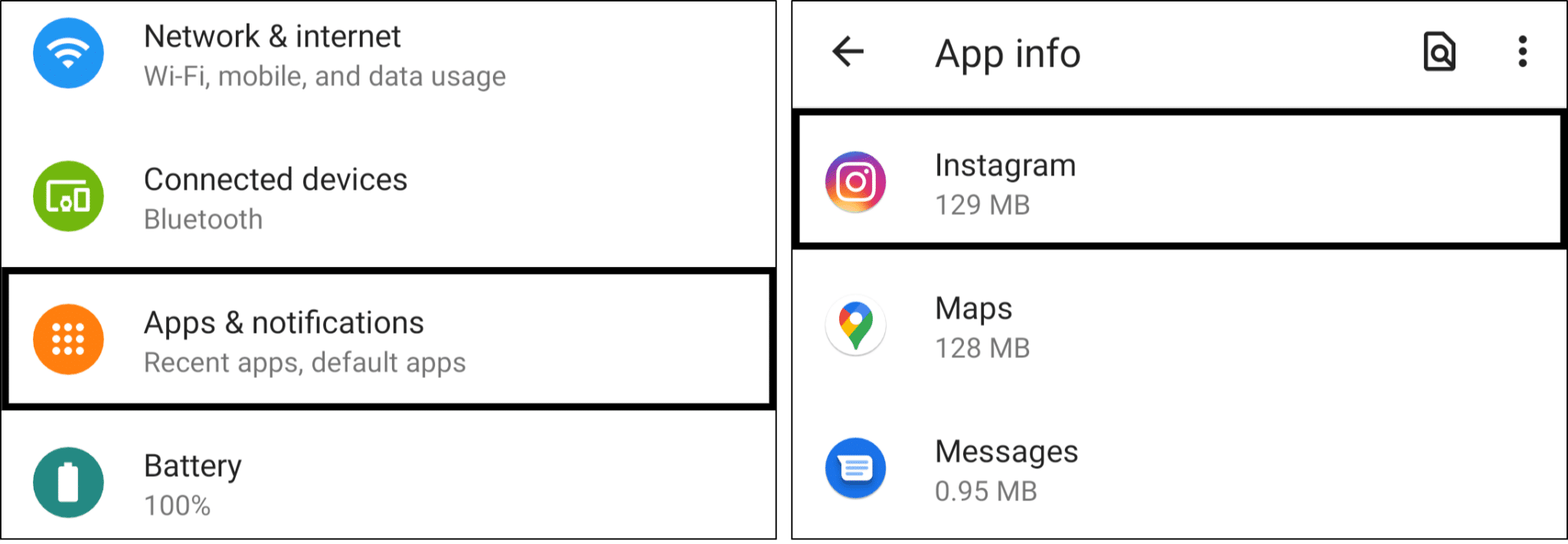 clear instagram cache and app data on android to fix Instagram reels not showing or audio not working