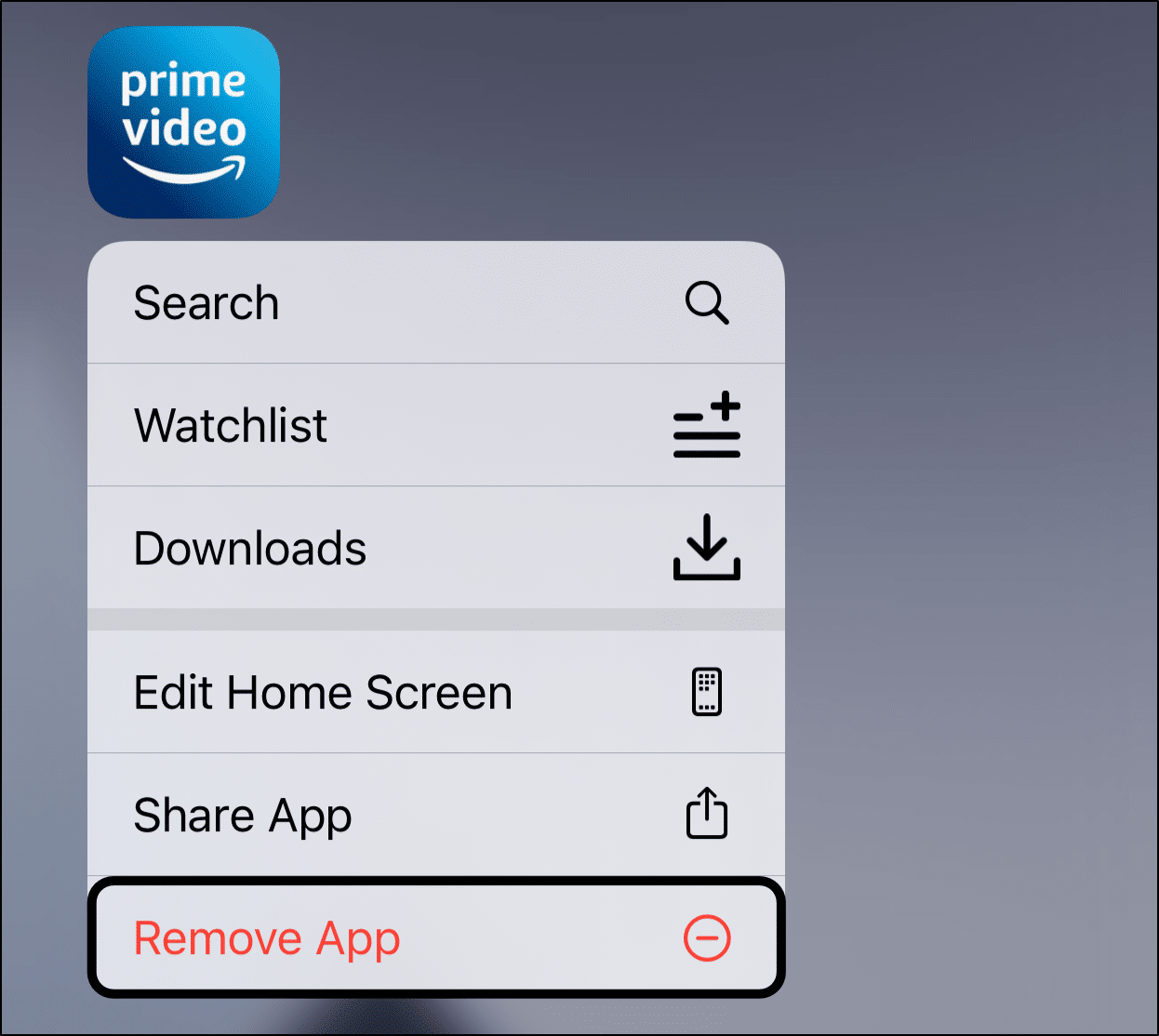 how to delete downloaded amazon prime video from iphone