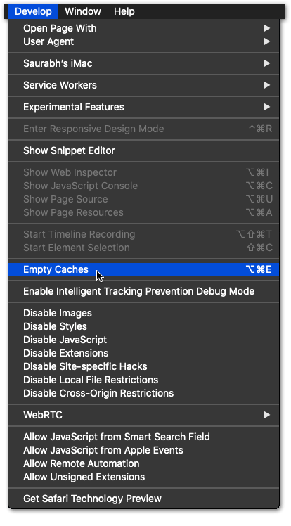 delete web browser data, cache and cookies on macOS to fix YouTube Shorts keep buffering or not showing, working, playing, or loading