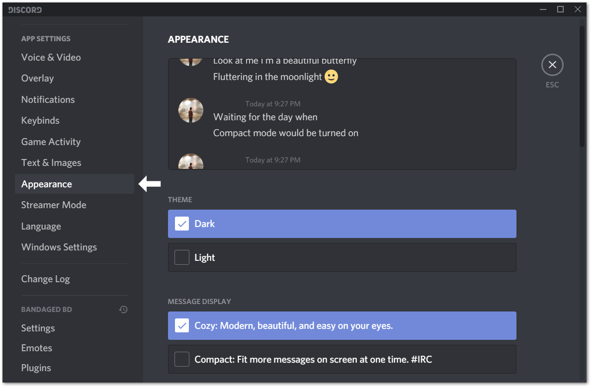 how to change discord background theme without betterdiscord