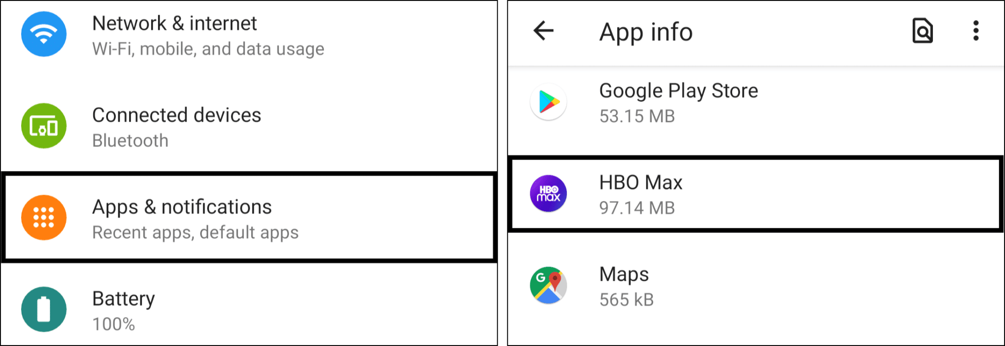 clear hbo max app cache and data on Android streaming devices to fix stream keeps buffering, not loading or playing
