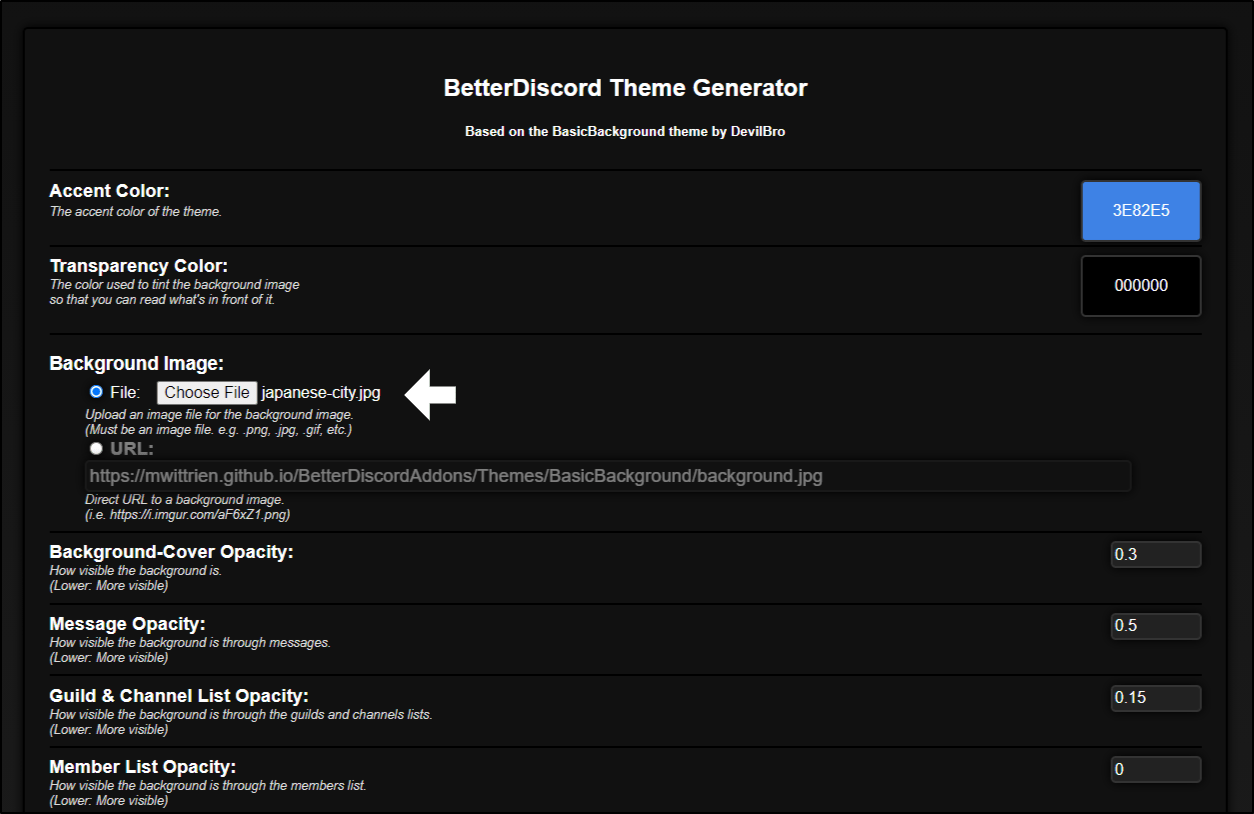 Theme generator