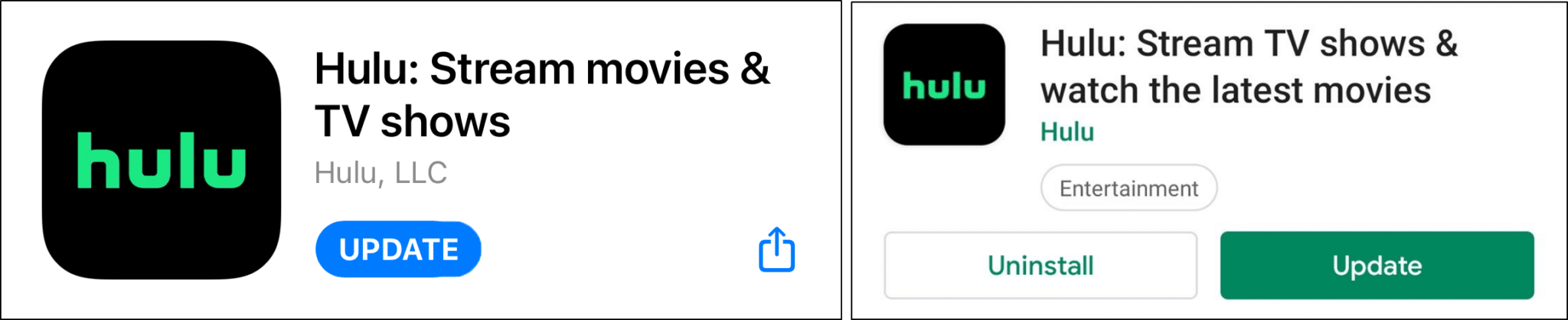 Update Hulu app to fix can't log in to hulu