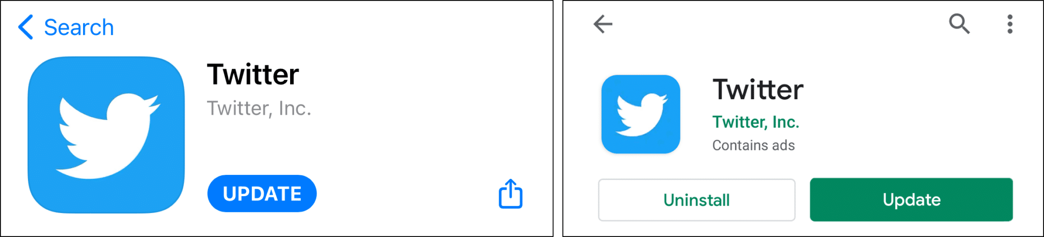 update twitter app to fix Twitter home page, 'for you' or 'following' feed not working, updating, stuck loading