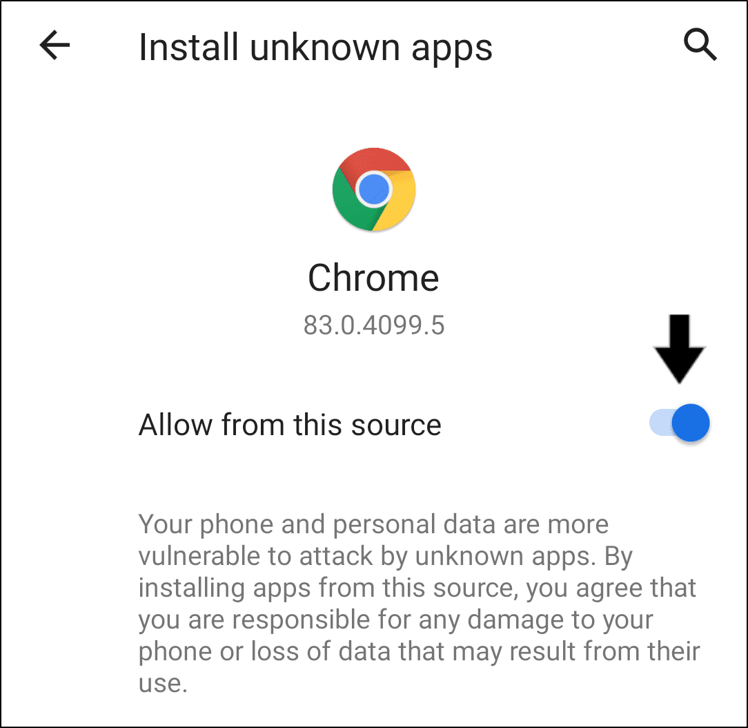 allow setting to install unknown apps on Android to install previous Twitter app version and fix images not loading