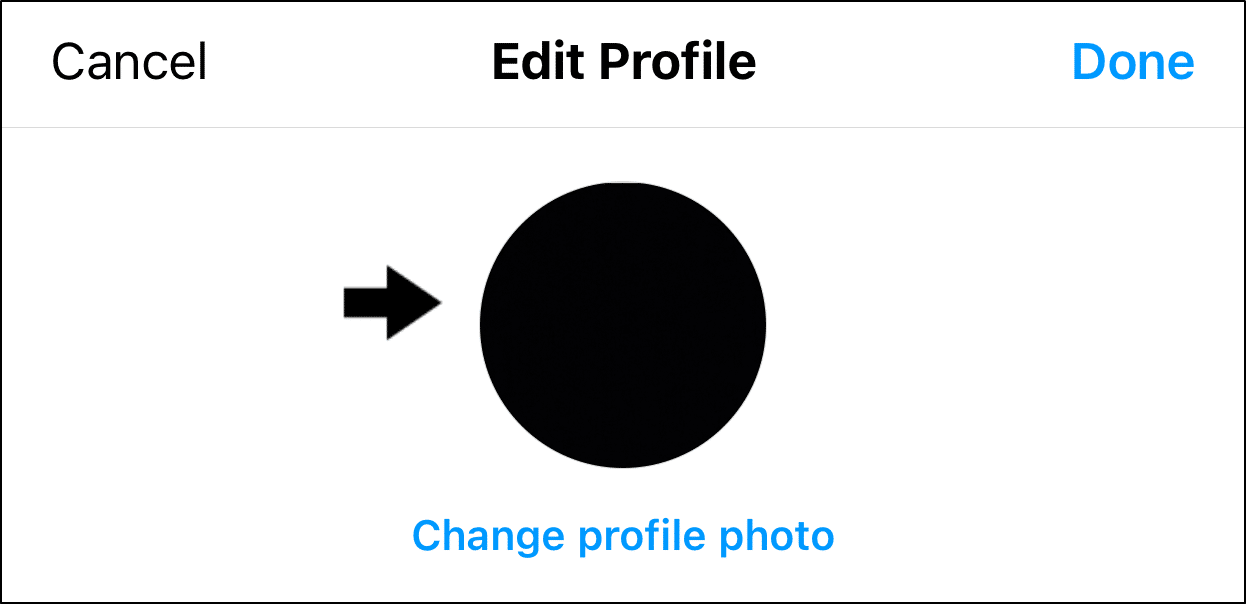 use different or blank image as instagram profile picture to fix not showing, changing or updating