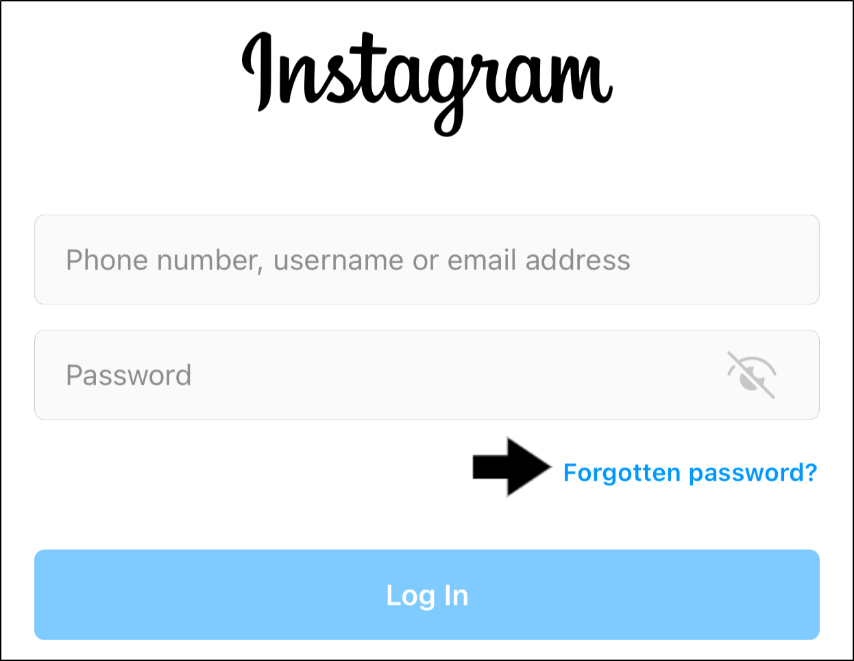 reset instagram password to review account and fix instagram profile picture not showing or changing