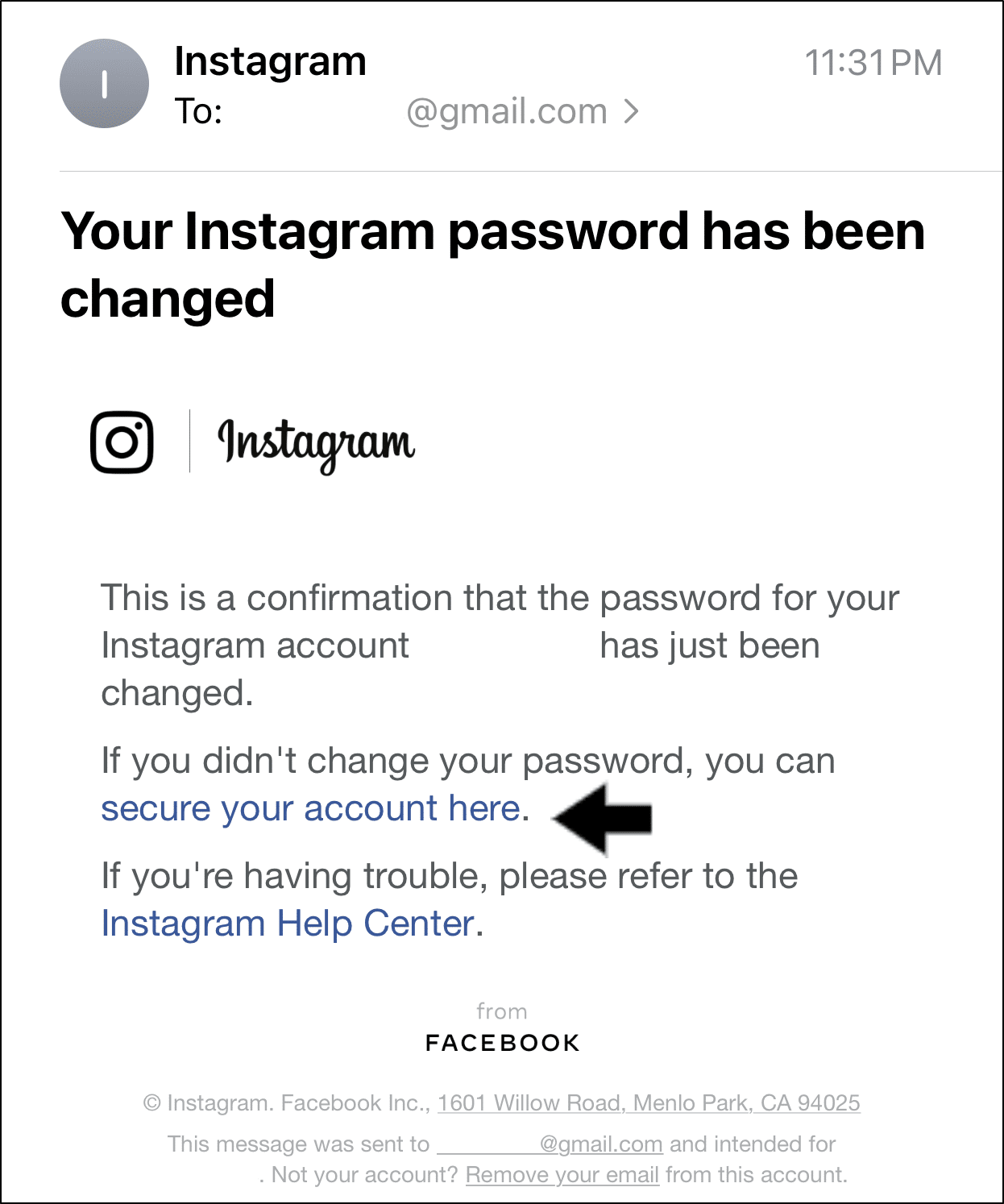 secure Instagram account to review account information to fix Instagram profile picture not showing or changing