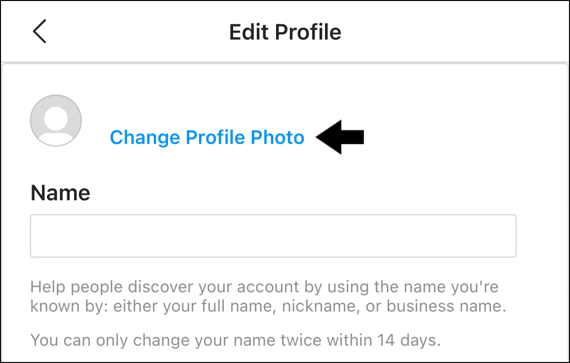review Instagram profile to fix Instagram profile picture not showing or changing