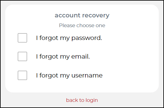 recover Parler account through sign in form