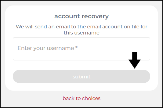 recover Parler account through sign in form