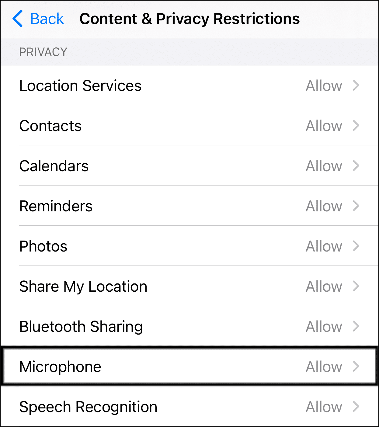 check screen time restriction settings to fix clubhouse microphone or audio not working