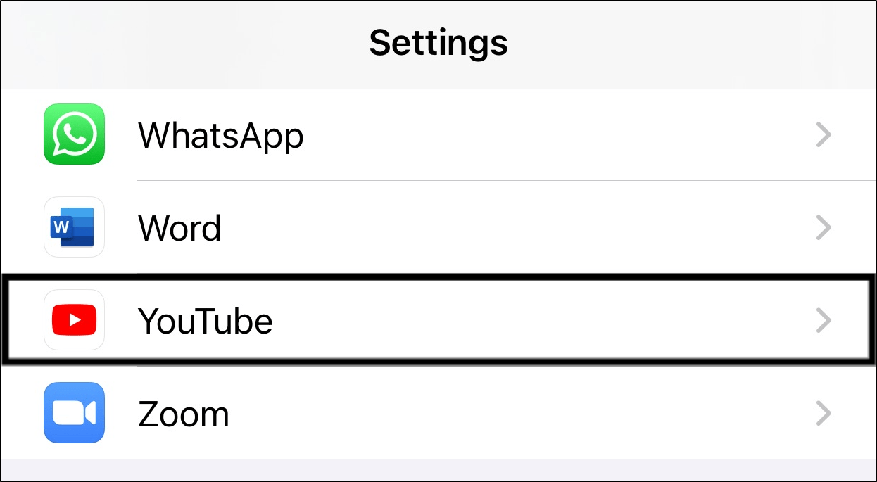 allow YouTube app permissions on iPhone or iPad to fix video not uploading or stuck on processing