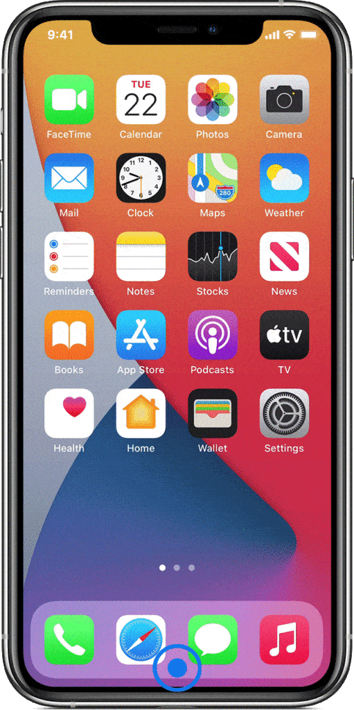 remove background apps on iPhone x or newer devices