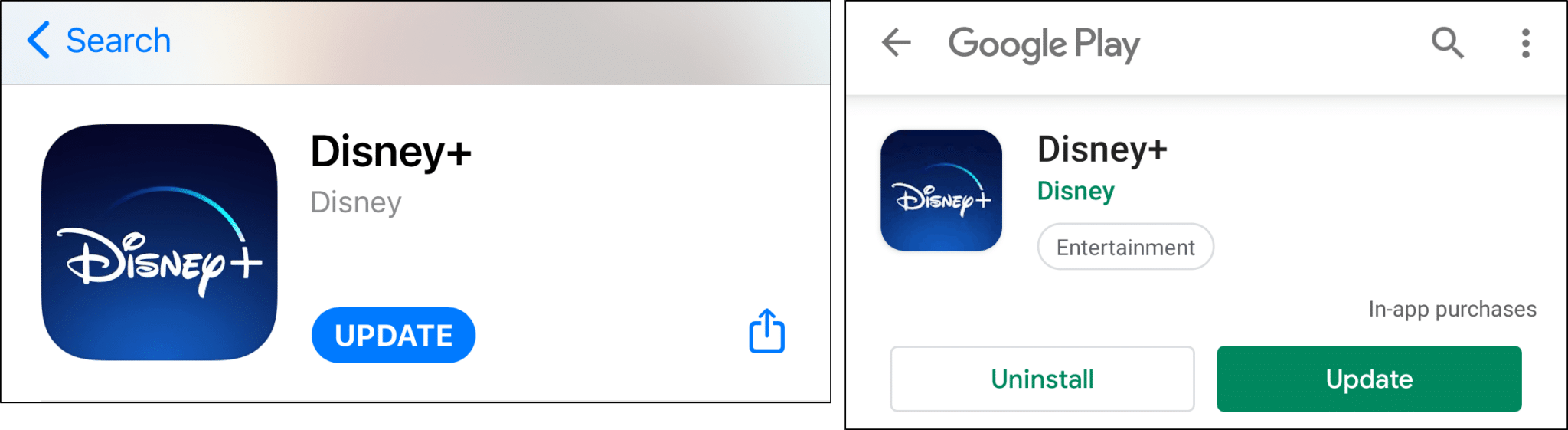 update the Disney Plus app to fix not loading, playing or Something Went Wrong error